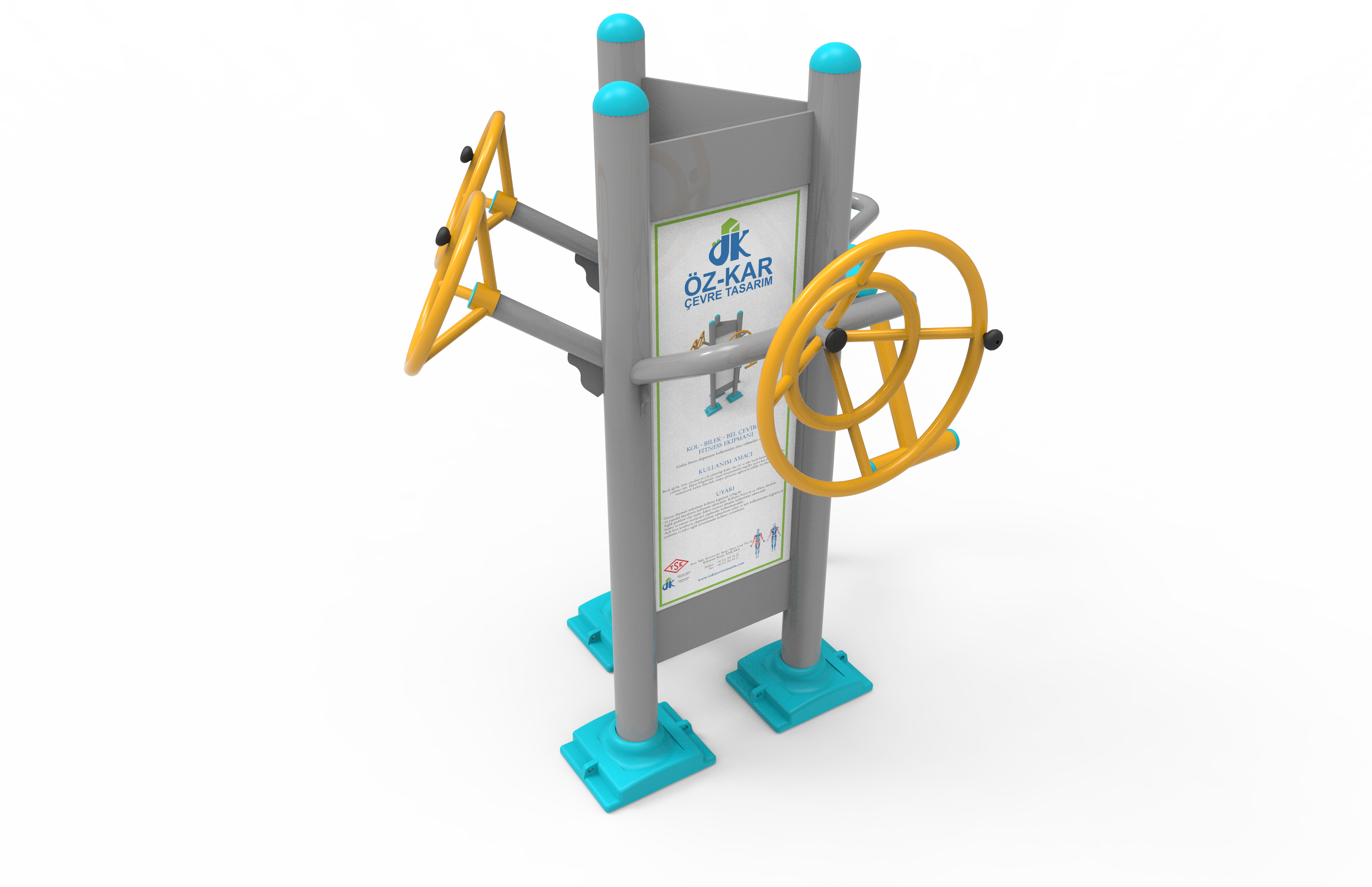 Kolbilek Cevirme ve Oturarak Belcevirme PF-301 | Dış Mekan Spor Aletleri | Erse Kent Mobilyaları